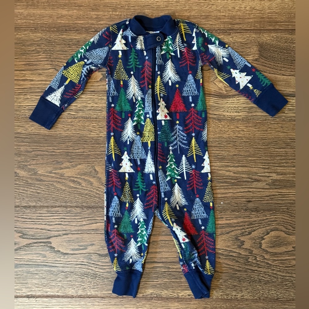 Hanna Anderson Festive Trees Christmas Pajamas, 12-18mo